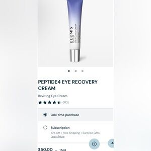 ELEMIS White Eye Cream Skincare Peptide4